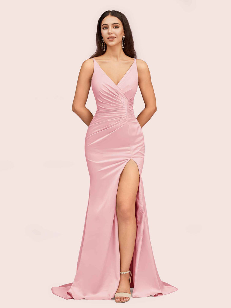 39.90] $39.9 Princess Pastel Pink Long Flower Girl Dress 2019 For Juniors  #QX-735 - GemGrace.com | Long flower girl dresses, Girls dresses, Girls dresses  online